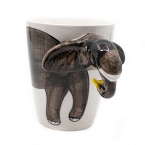 Handmålad Elefant Mugg