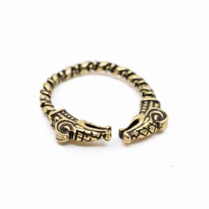 Justerbar Viking Ring Guld Färgad Drake