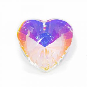 Regnbågskristall Hjärtformad Pärlemor (40 mm)