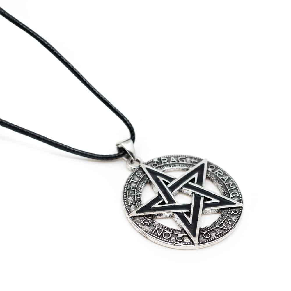 Amulett Svart Pentagram