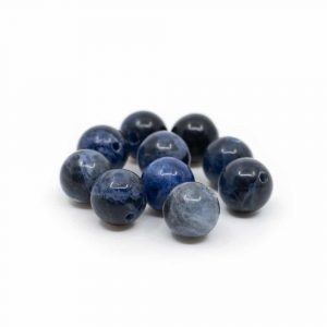 Ädelstenar lösa pärlor New Sodalite - 10 stycken (8 mm)