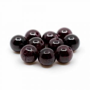 Ädelstenar Lösa Pärlor Granat - 10 stycken (6 mm)