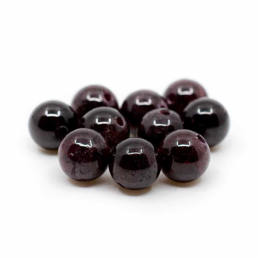 Ädelstenar Lösa Pärlor Granat - 10 stycken (6 mm)
