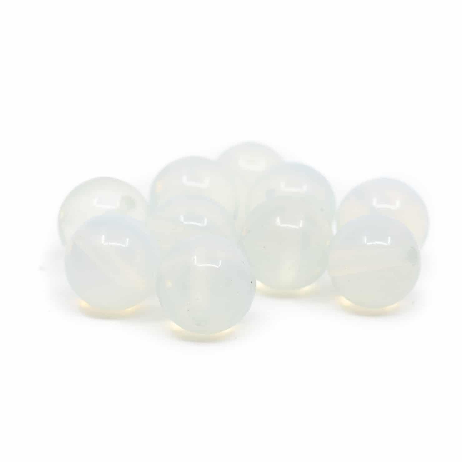 Ädelstenar Lösa Pärlor Opalit - 10 Stycken (10 mm)