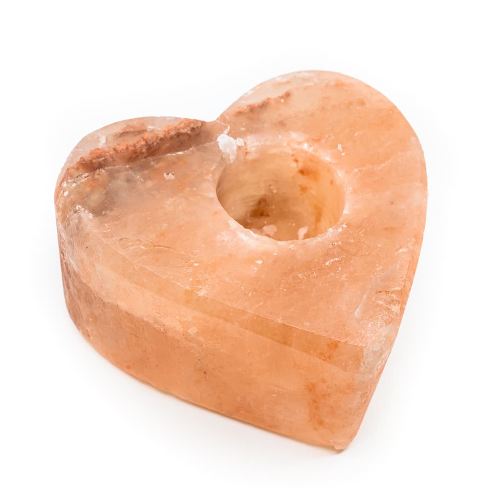 Saltsten Värmeljushållare Orange Hjärta (1.3 kg) 12 x 12 cm