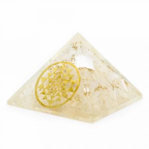 Orgonit Pyramid Selenit - Sri Yantra - (40 mm)