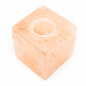 Saltsten Värmeljushållare Orange Kub (1.3 kg) ca. 12 x 12 cm