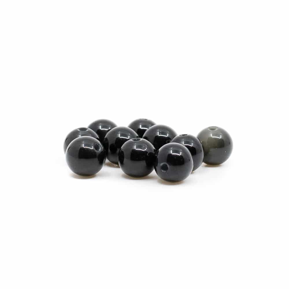 Ädelsten Lösa Pärlor Svart Onyx - 10 Stycken (6 mm)