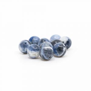 Ädelstenar Lösa Pärlor Sodalit - 10 stycken (6 mm)
