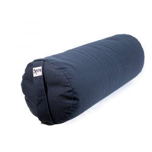 Yoga Bolster Blå Rund Bomull - Enfärgad - 59 x 21,5 cm
