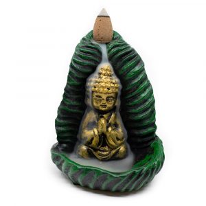 Backflow rökelsehållare Vattenfall Buddha Polyresin