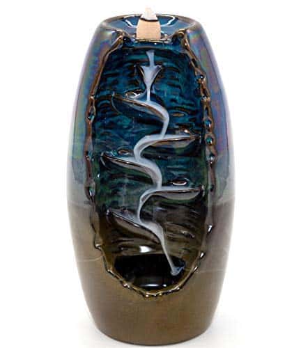 Backflow Rökelsehållare Vattenfall Färgvariation Keramik (20 cm)