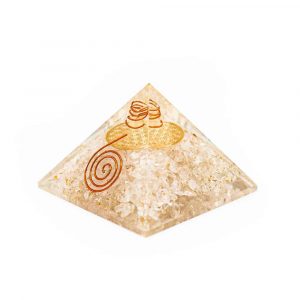 Orgonit Pyramid Bergkristall - Livets blomma - (70 mm)