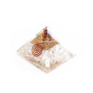 Orgonit Pyramid Selenit/Ametist (70 mm)