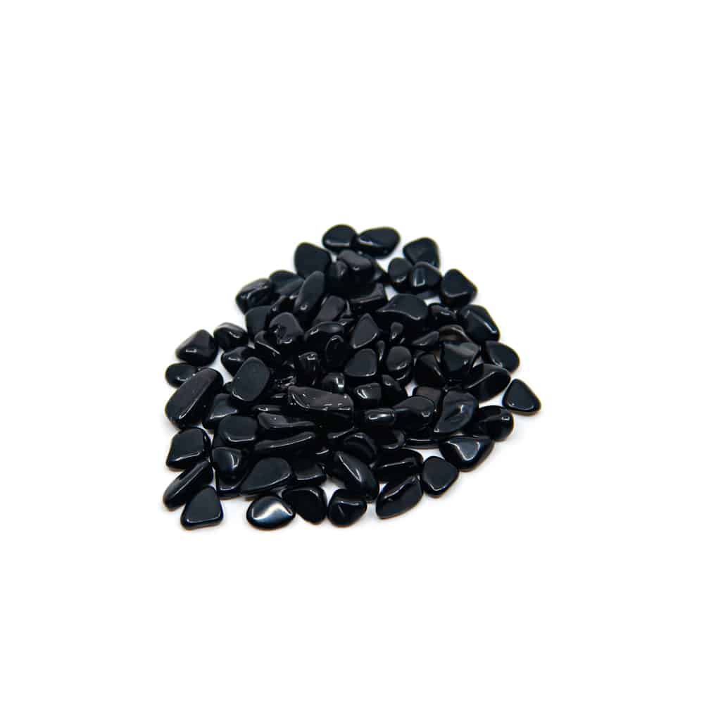 Tumlade Svarta Obsidian Stenar (10 - 20 mm) - 100 gram