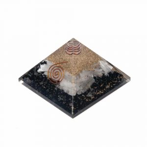 Orgonit Pyramid Svart Turmalin/selenit (70 mm)