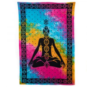 Autentisk Gobeläng för Chakra-Meditation Färgglada (215 x 135 cm)