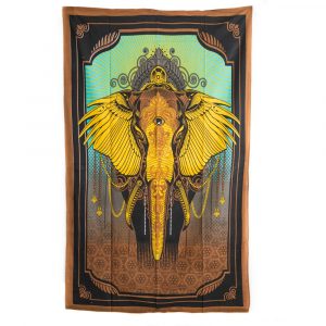 Autentisk Väggbonad Elefant (215 x 135 cm)