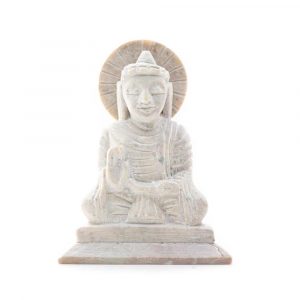 Buddha Sten Staty - Antik finish - Lärande (10 cm)