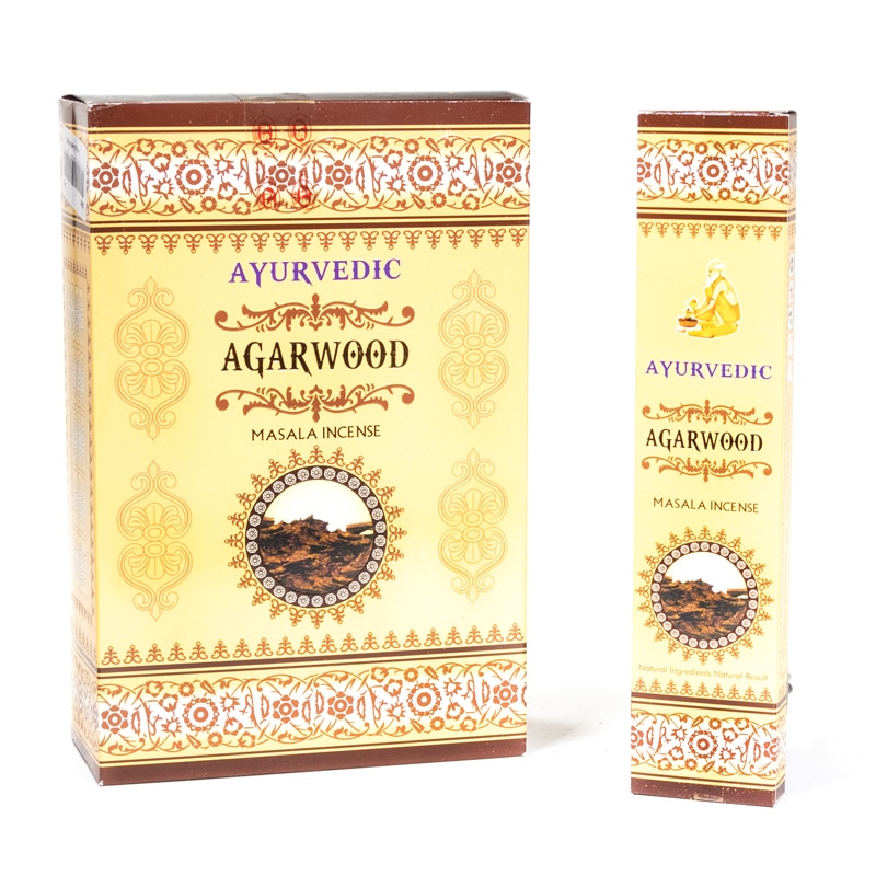 Ayurvedic Masala Incense Agarwood Premium (12 lådor)