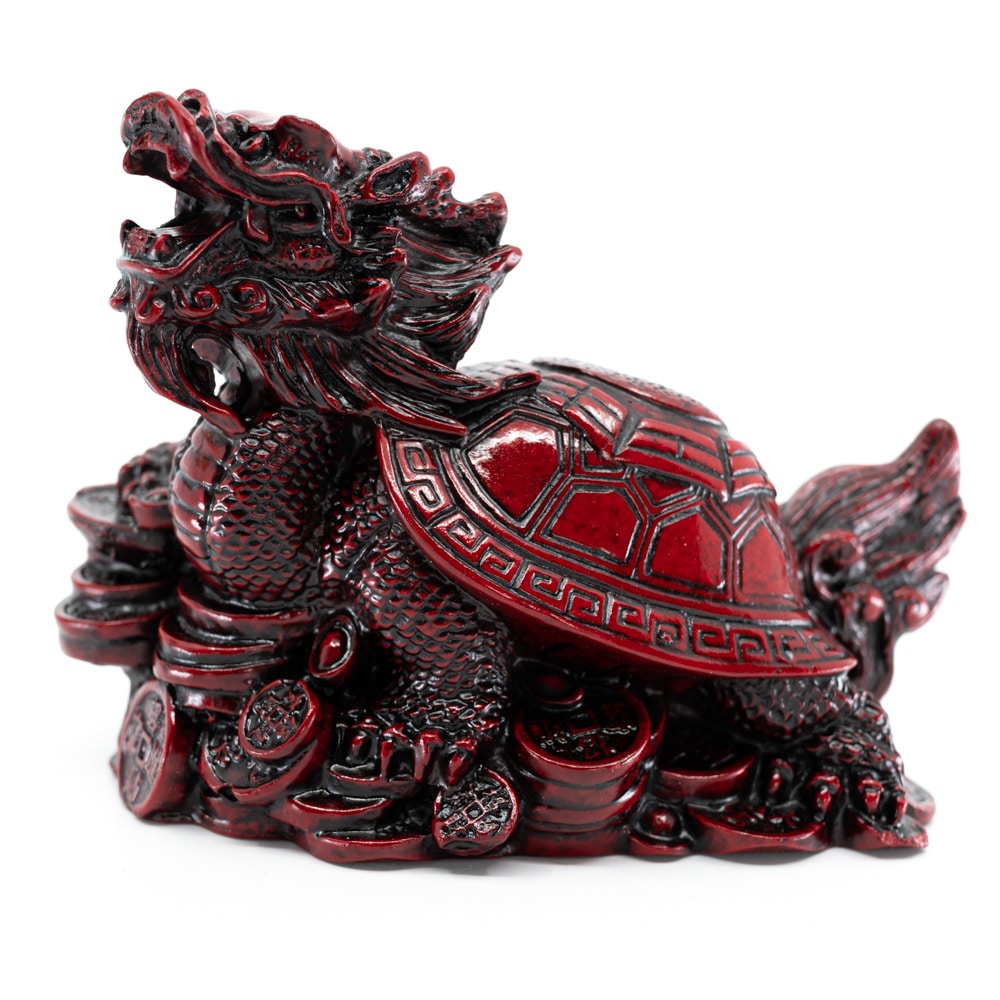 Feng Shui Staty Draksköldpadda för Rikedom (100 mm)