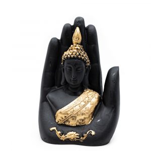 Buddha i Hand med Guldfärg (15 cm)