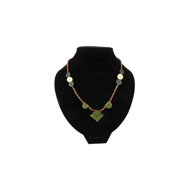 Bohemian halsband Jade med Pin hänge