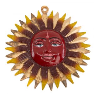 Dekorativt Hänge med Handmålad Sol (18 cm)