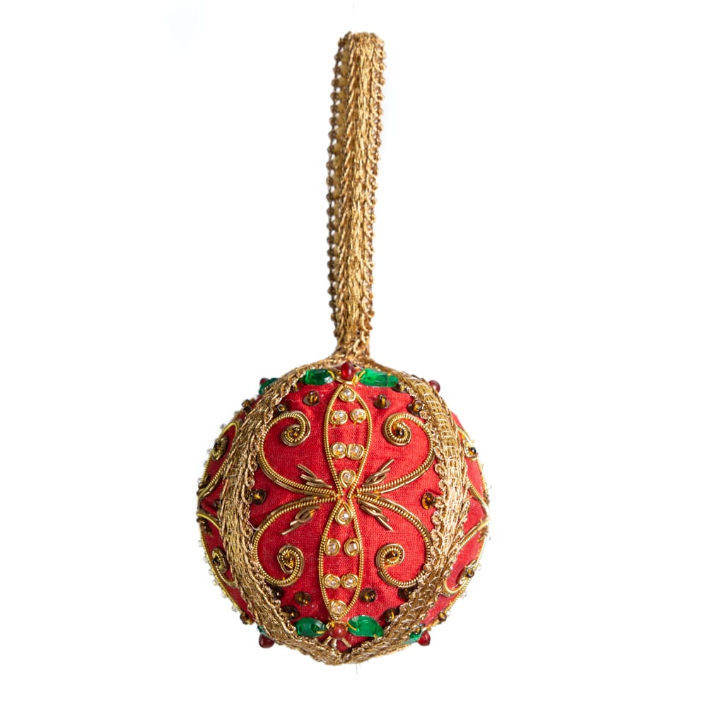 Traditionell Dekorationshänge Röd Boll (15 cm)