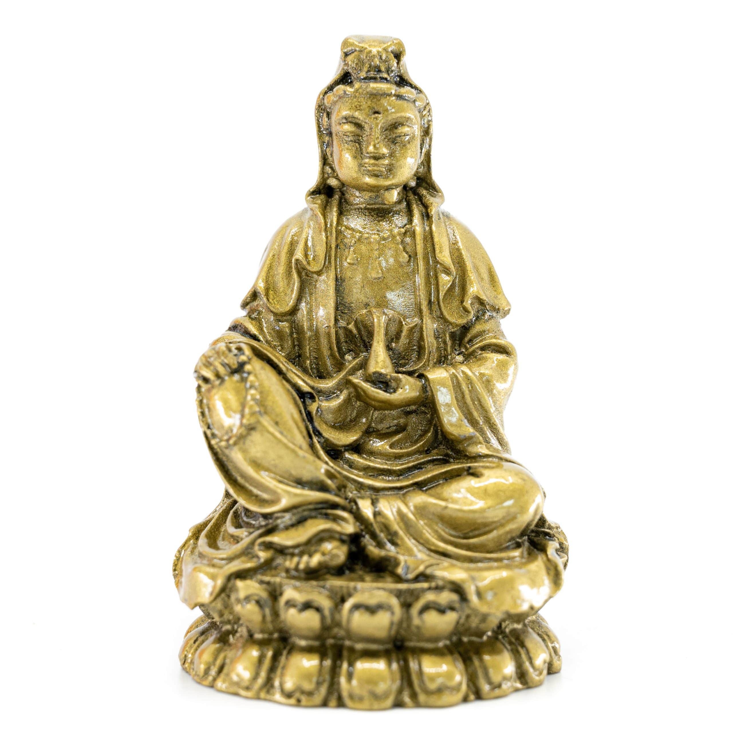 Medicin Buddha Guldfärgad (8,5 cm)