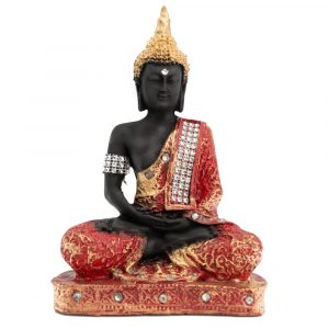 Mediterande Buddha Målad (23 cm)