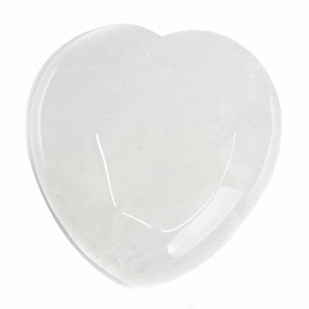 Ädelsten Hjärta Bergkristall Palmsten - 60 mm