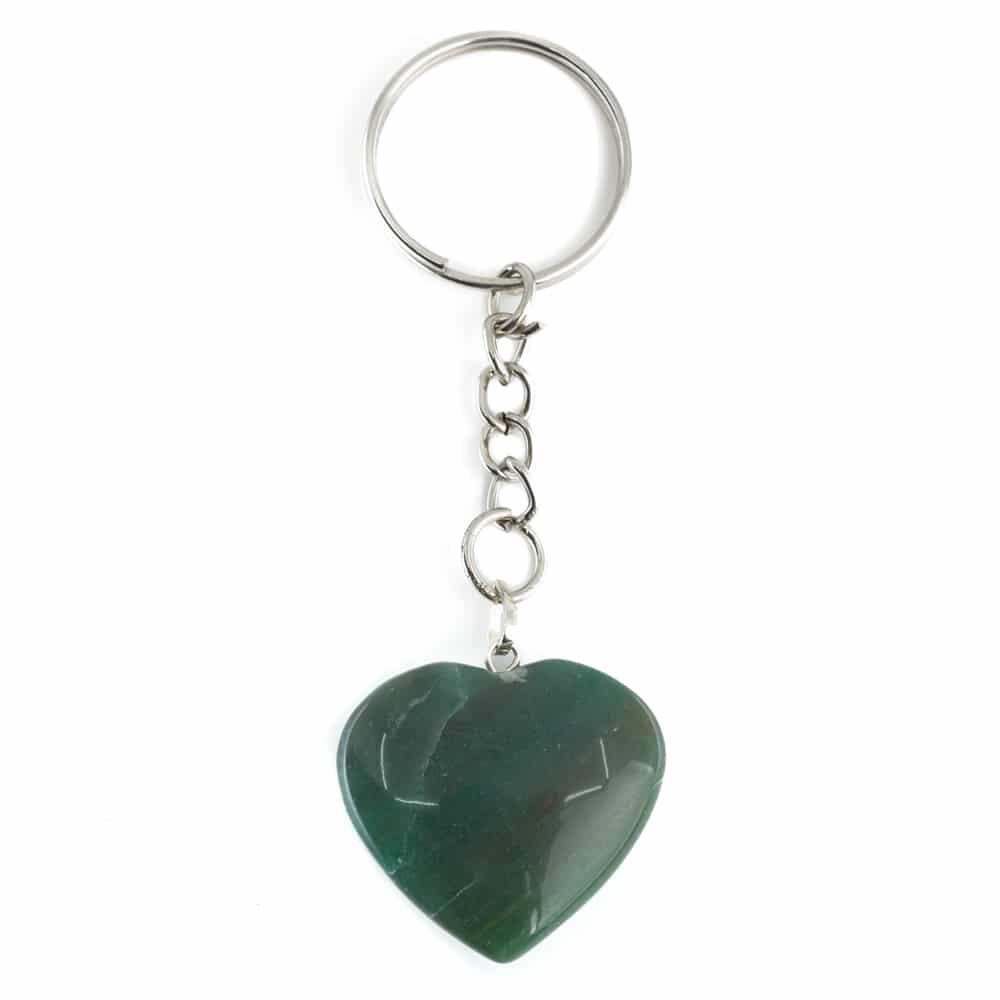 Ädelsten Nyckelring Jade Hjärta (25 mm)