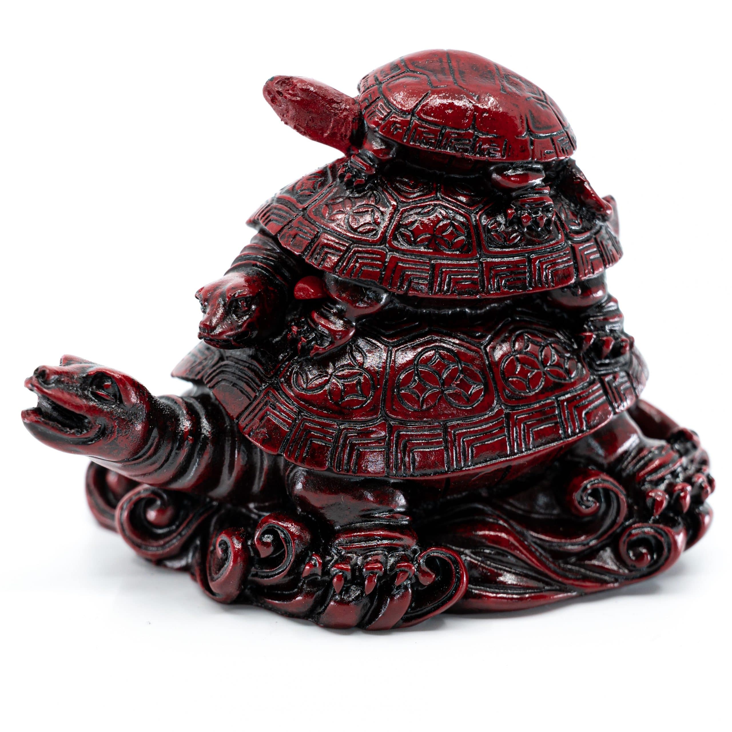 Feng Shui Staty Sköldpaddor för Visdom (85 mm)