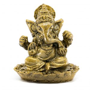 Ganesha Staty Guldfärgad (6 cm)