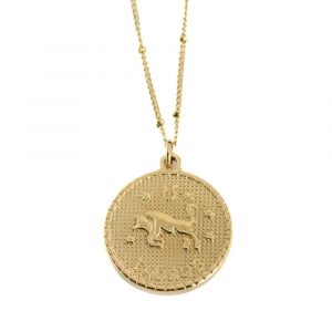 Horoskop Metall Hänge Oxen Guldfärgad (25 mm)