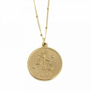 Horoskop Metall Hänge Vågen guld (25 mm)