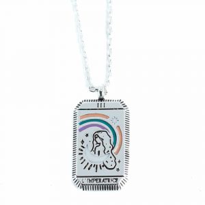 Tarot Amulett Mässing Silverfärgad "Kejsarinnan"