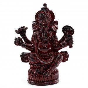 Ganesha Staty Mörkröd (12 cm)