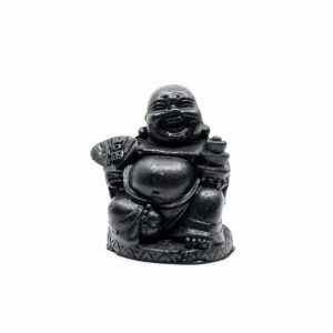Shungit staty Glad Buddha Pressad - Liten
