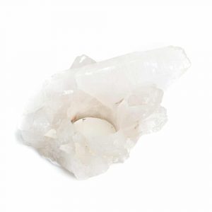 Stearinljushållare Ädelsten Bergkristall Kluster (ca. 400 gram)