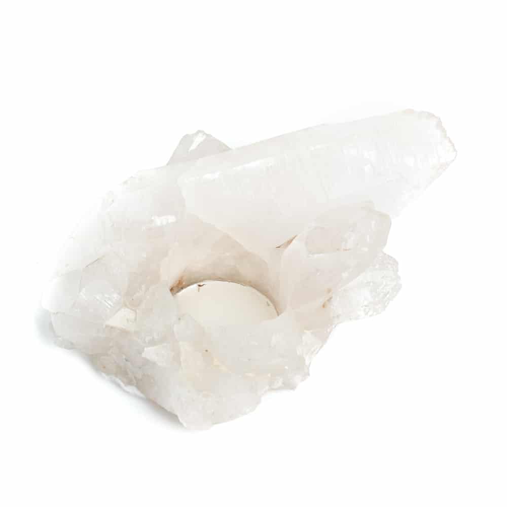 Stearinljushållare Ädelsten Bergkristall Kluster (ca. 400 gram)