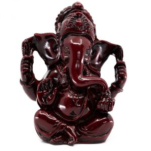 Ganesha Staty Mörkröd (9 cm)