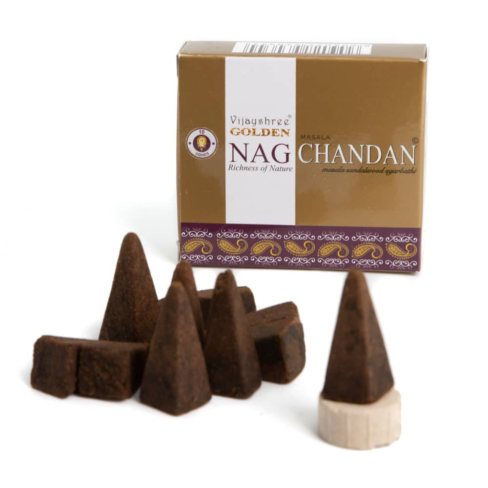 Golden Nag Chandan Rökelsekoner (1 paket)